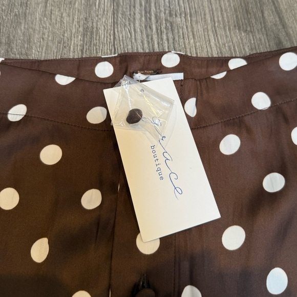 NWT Free People Analise Polka Dot Button-Up Midi Skirt – Pinecone Combo - Picture 9 of 10